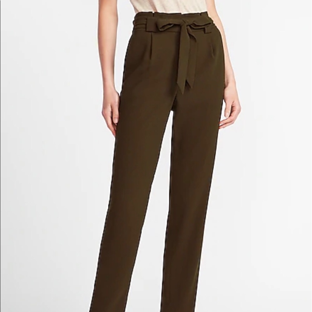EXPRESS Cocoa high waisted ankle pants